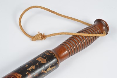 Lot 43 - A Victorian Police Constable painted wooden truncheon by Parker