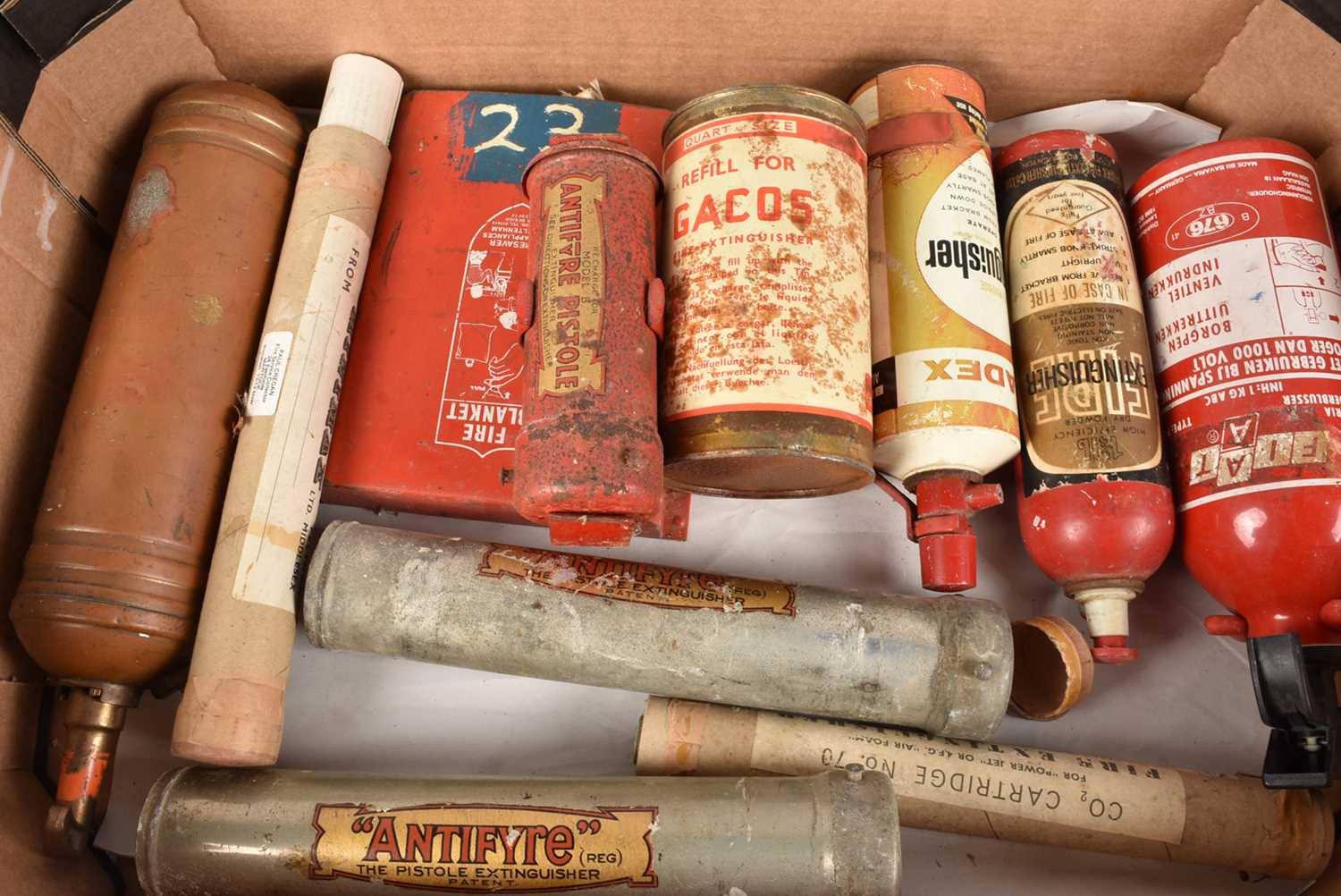 Lot 45 - A collection of Vintage Fire Extinguishers