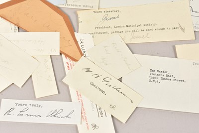 Lot 60 - A collection of 20th Century Signatures