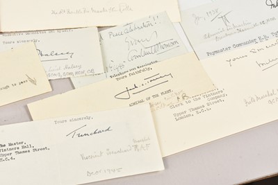 Lot 60 - A collection of 20th Century Signatures