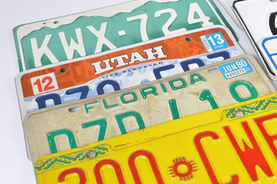 Lot 83 - A collection of eight vintage American and Canadian licence plates