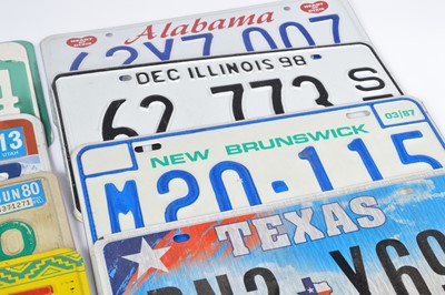 Lot 83 - A collection of eight vintage American and Canadian licence plates