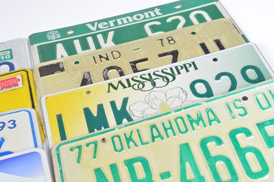 Lot 84 - A collection of eight vintage licence plates from various U.S states