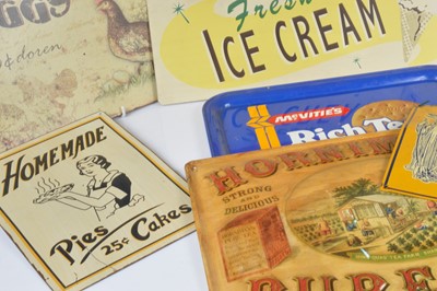 Lot 87 - A collection of grocery advertising signs