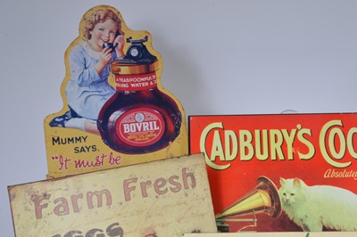 Lot 87 - A collection of grocery advertising signs