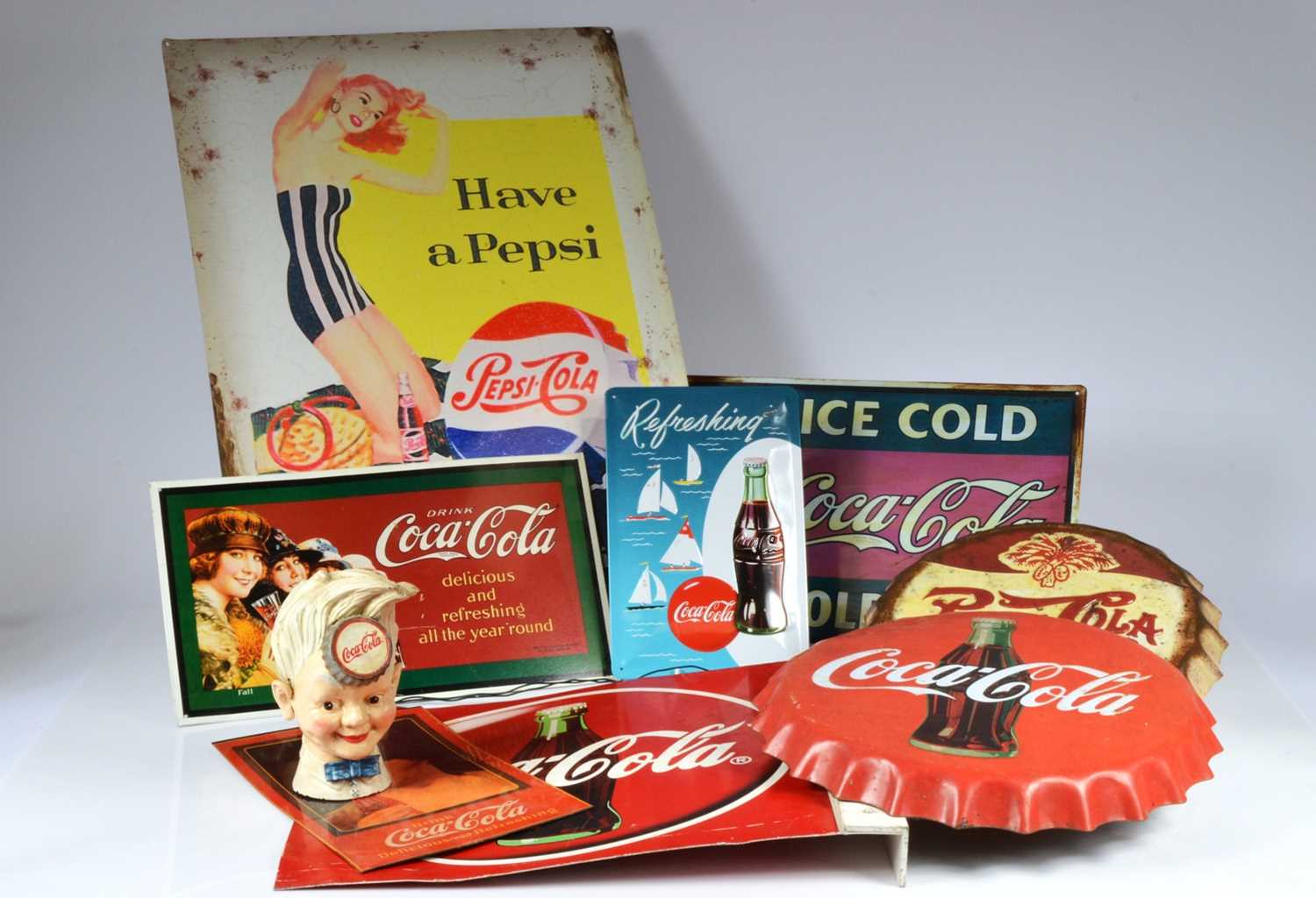 Lot 88 - A collection of Coca Cola and Pepsi advertising items