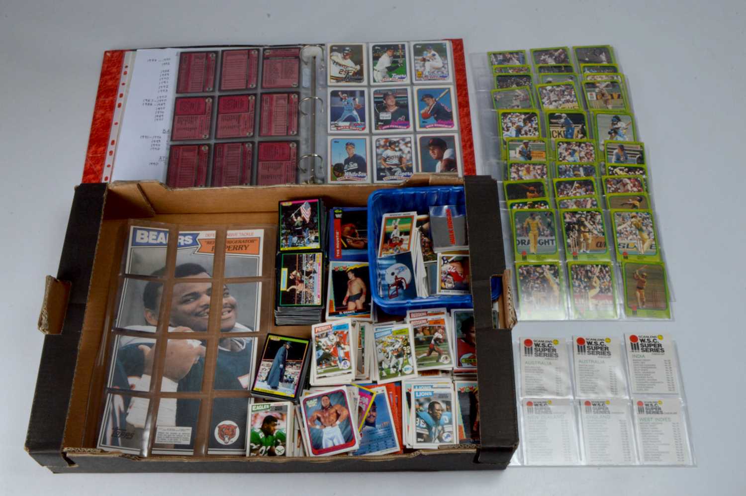 Lot 217 - 1980s/90s US Sports and Cricket Bubble Gum Cards and Panini Stickers (100s)