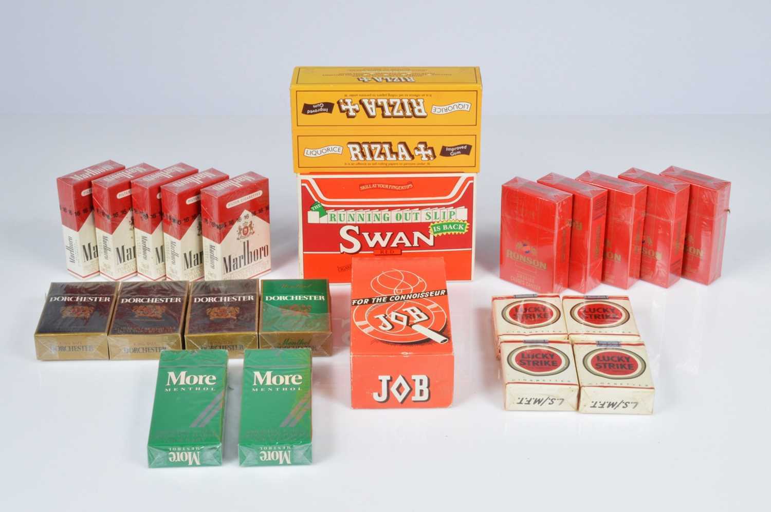 Lot 240 - A selection of vintage cigarettes and rolling papers