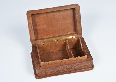 Lot 250 - A collection of five vintage middle and far eastern treen cigarette dispensers