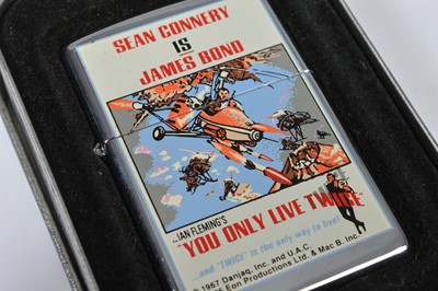 Lot 264 - A set of eight 1996 James Bond Film Zippo Lighters