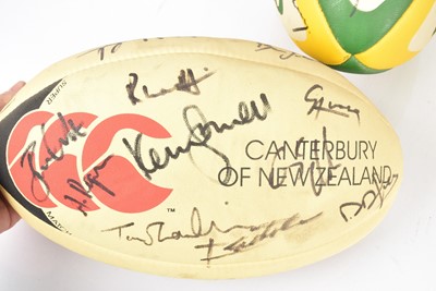Lot 307 - A small selection of signed Rugby Balls