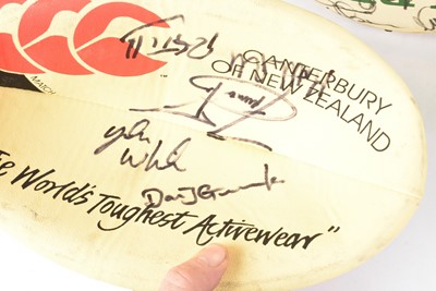 Lot 307 - A small selection of signed Rugby Balls