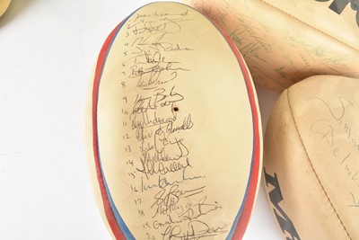 Lot 307 - A small selection of signed Rugby Balls