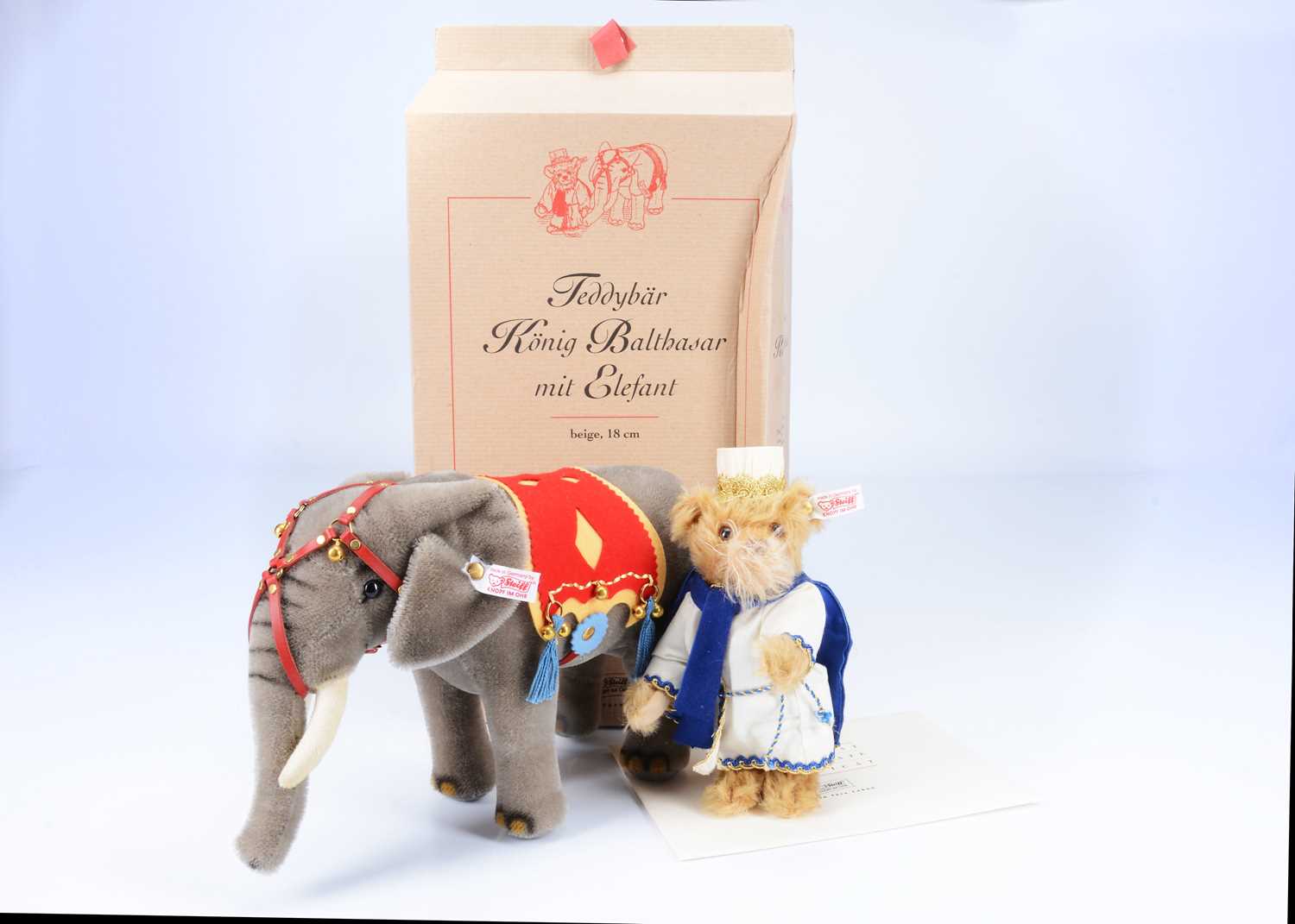 Lot 1 - A Steiff limited edition King Balthazar  Bear with an elephant
