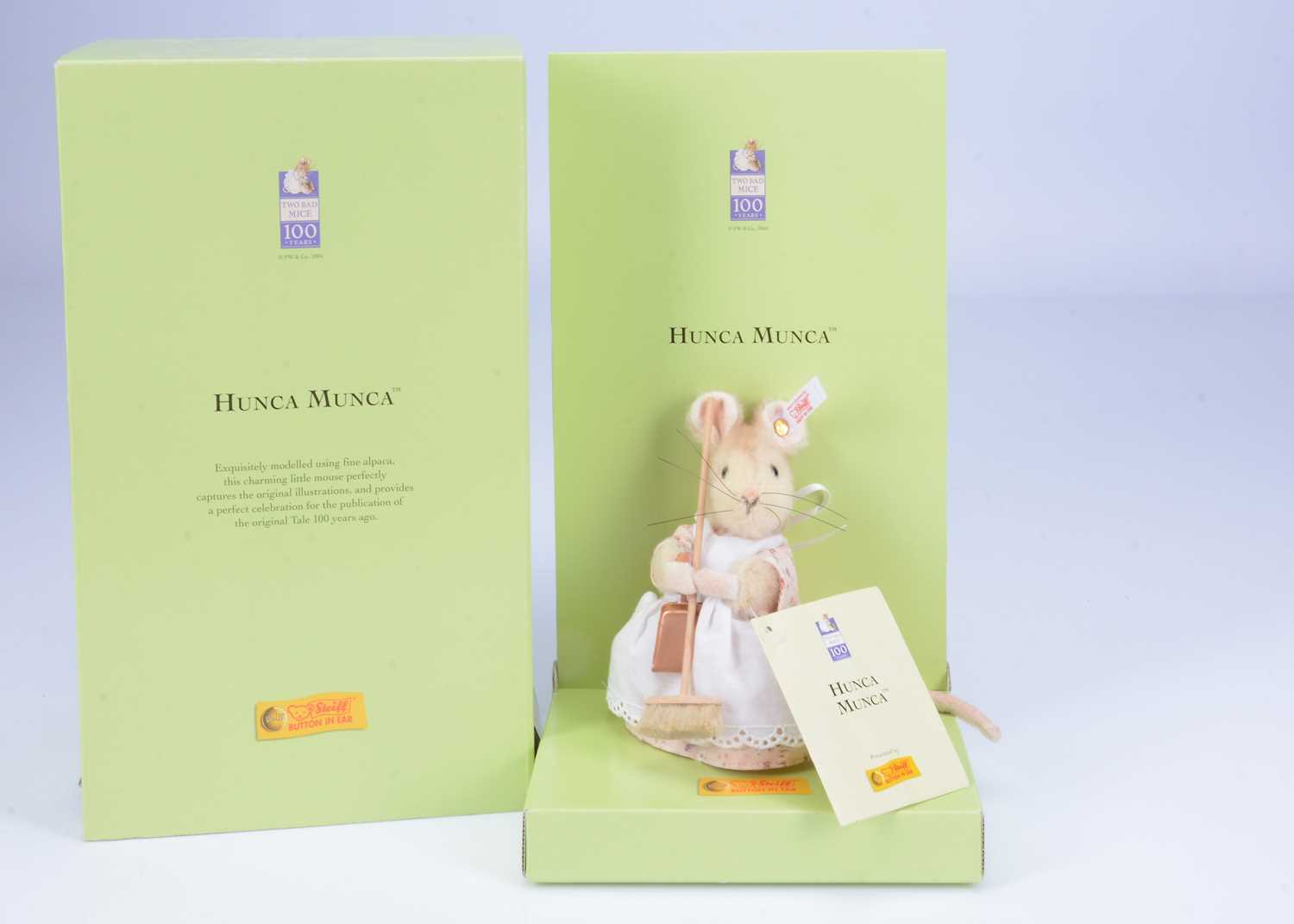 Lot 2 - A Steiff limited edition Beatrix Potter Hunca Munca mouse from a Tale of Two bad mice