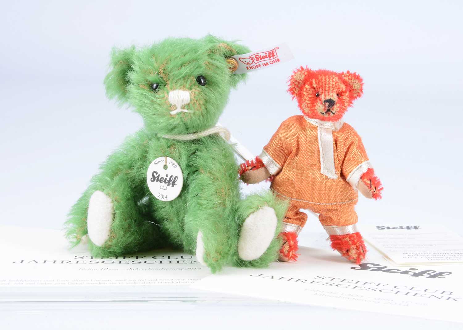 Lot 3 - Two Steiff miniature teddy bears