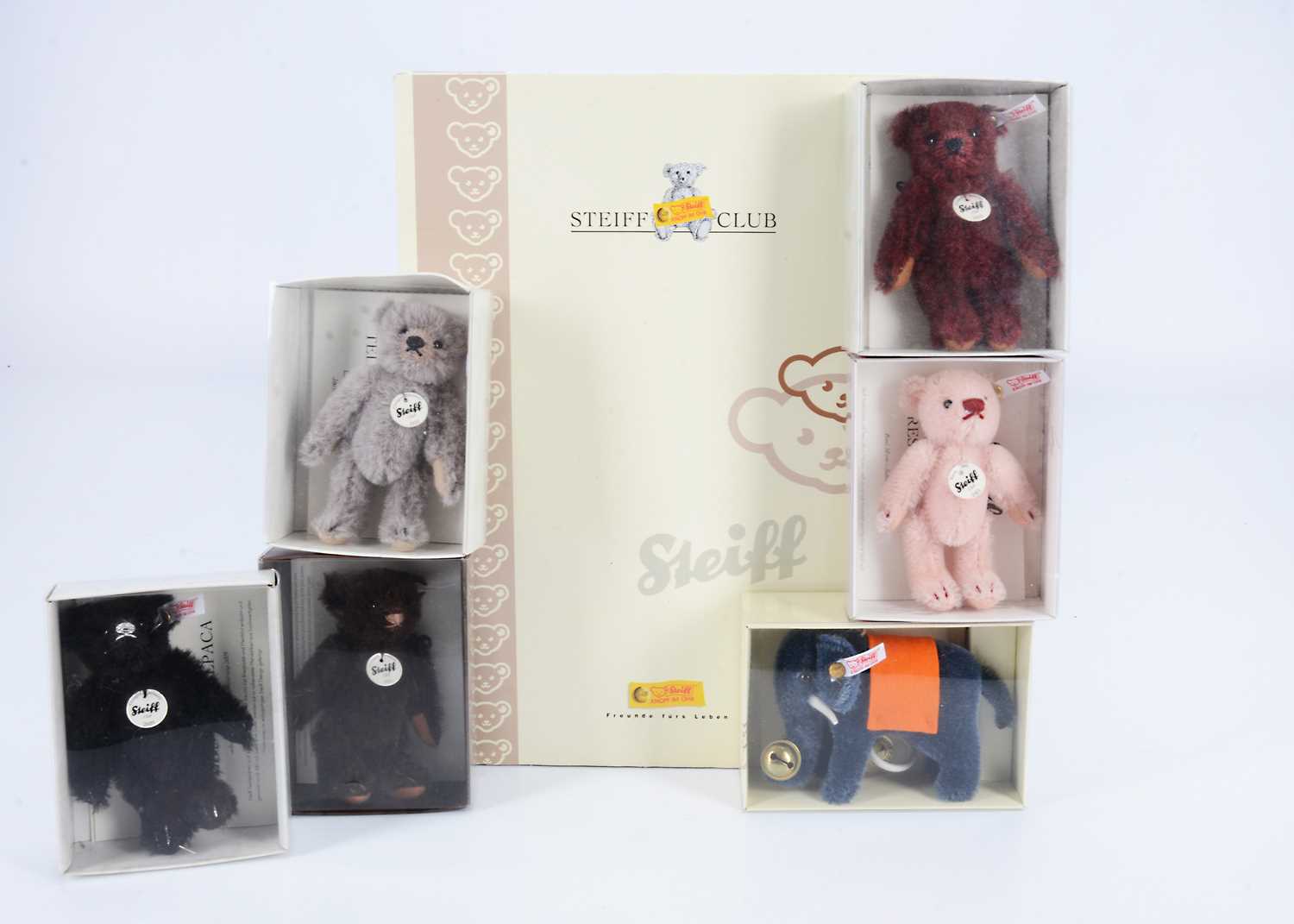 Lot 46 - Six Steiff Club miniature teddy bears
