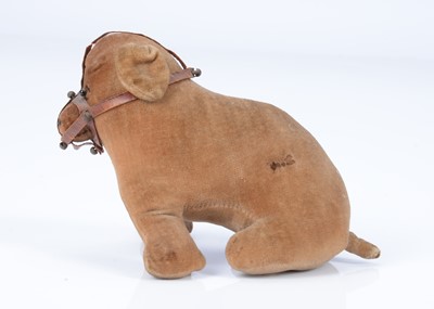 Lot 56 - A 1910/20s British velvet muzzled dog
