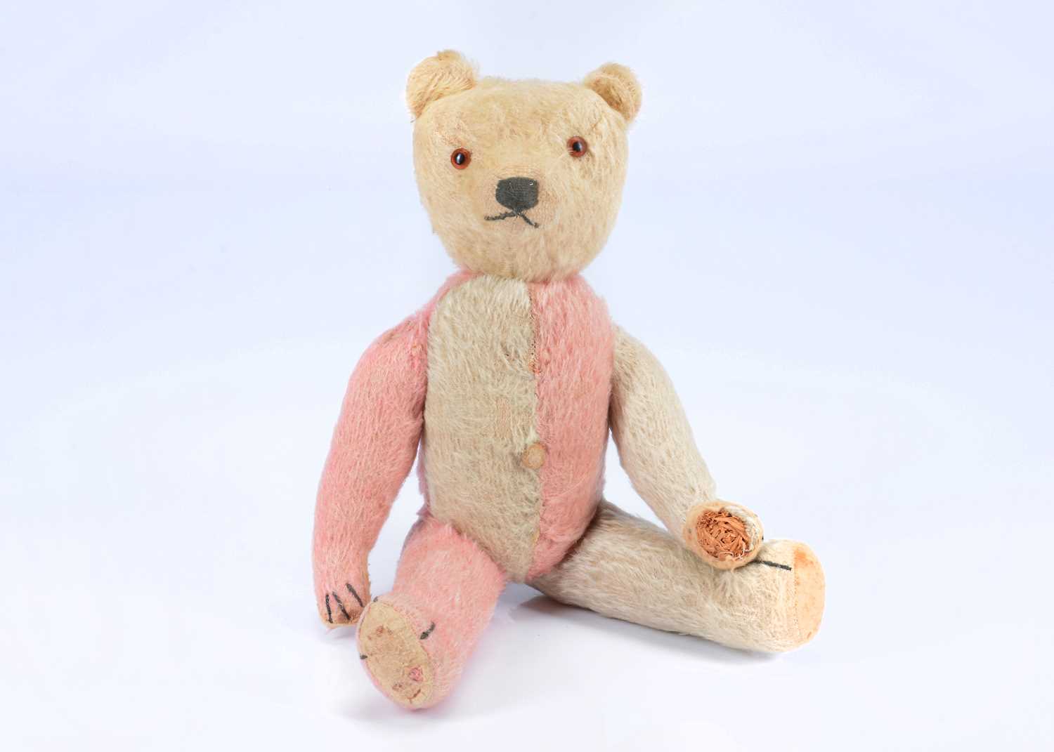 Lot 71 - A 1930s  pink and blue Clown teddy bear possibly American