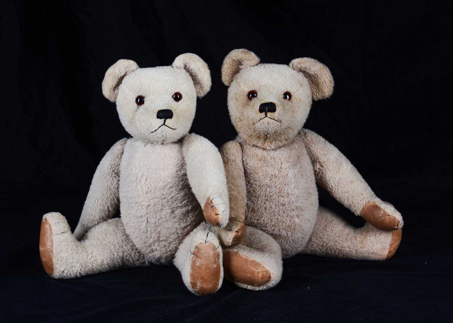 Lot 83 - A pair of unusual wool plush British teddy bears