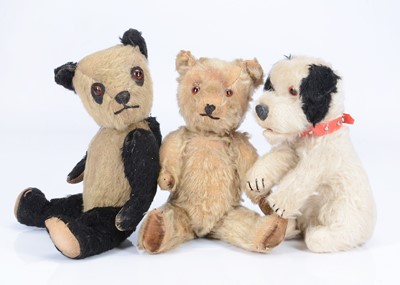 Lot 136 - Two post- war Chiltern teddy bears and a dog