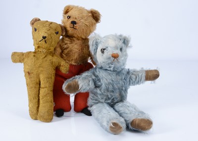 Lot 152 - Three unjointed teddy bears