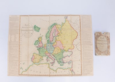 Lot 160 - A John Wallis ‘Tour of Europe - a New Geographical Pastime’ printed folding game, circa 1794