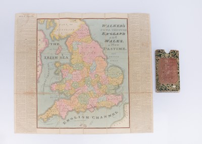 Lot 161 - A W & T Darton ‘Walker’s Tour Through England and Wales - a New Pastime’ printed folding game, circa 1809
