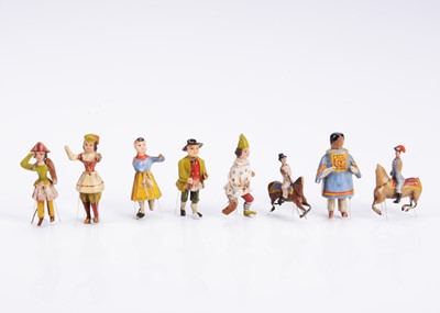 Lot 175 - Eight 19th century German bristle toys to restore