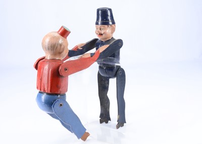 Lot 176 - A rare late 19th century Albin Amende (Sonneberg) large size wrestling toy