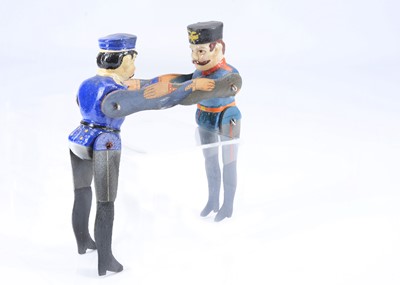 Lot 178 - An Albin Amende Sonneberg Russian and Japanese wresting toy, circa 1905
