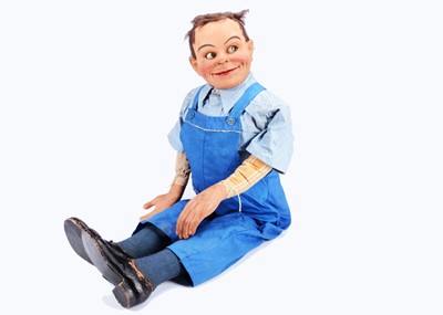 Lot 184 - A rare Leonard Insull papier-mâché ventriloquist boy puppet