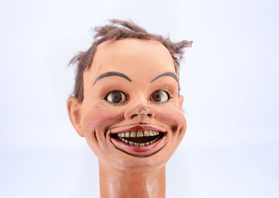 Lot 184 - A rare Leonard Insull papier-mâché ventriloquist boy puppet