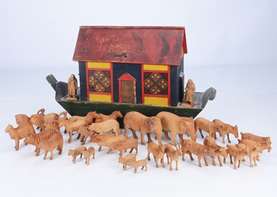 Lot 204 - A late 19th century German Noah’s Ark with Ortisei animals