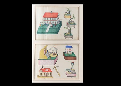 Lot 212 - Two original mid 19th century Thüringen sample book pages