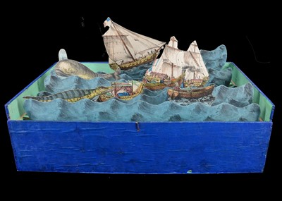 Lot 213 - An early French or German 19th century rocking boat scene