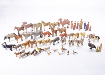 Lot 217 - A quantity of various scale Erzgebirge Noah’s Ark people and animals