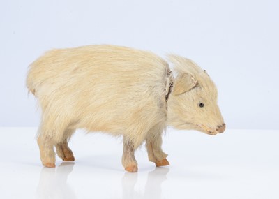 Lot 222 - An 19th century German fur-covered pig candy container