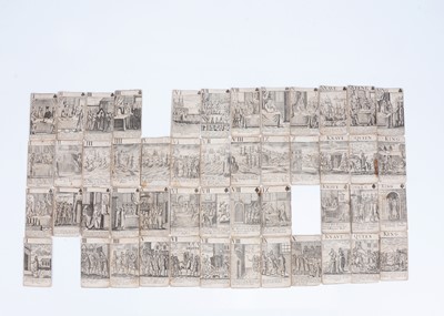 Lot 234 - A rare near complete pack of Reign of James II playing cards, London, 1688-1689