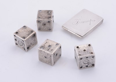 Lot 250 - Four Taxco (Mexico) sterling silver dice