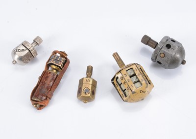 Lot 252 - Five post-war metal teetotums
