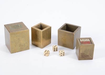 Lot 255 - A South East Asia brass Lien Poh (Turning Treasures) game
