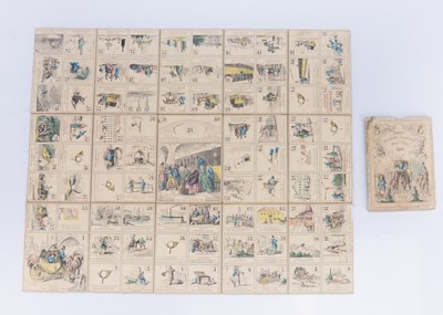 Lot 260 - A Carl Hoffmann (Stuttgart Germany) ’Neuestes Eisenbahn-Dampfschiff-Post- und Reise-Spiel’ printed folding game, circa 1850