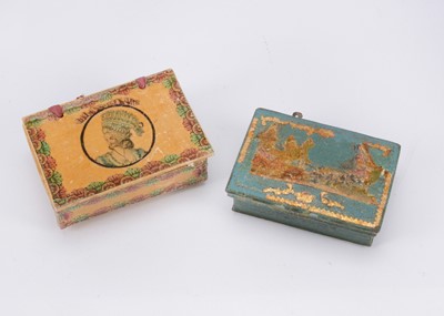 Lot 266 - Two small 18th century games counter boxes