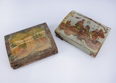 Lot 267 - Two 18th century games counter boxes