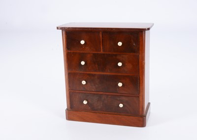 Lot 483 - An 19th century dolls’ mahogany chest of drawers