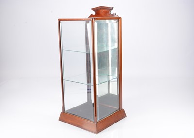 Lot 490 - A mahogany counter top display cabinet, circa 1900