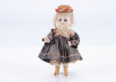 Lot 501 - A small 19th century German all-bisque doll, possibly Kestner