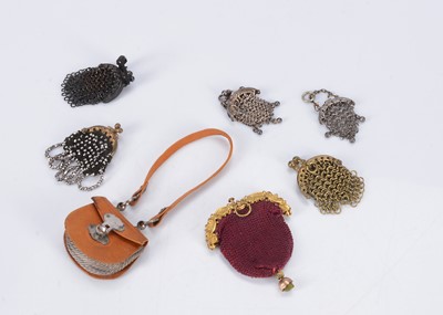 Lot 517 - 19th century fashion doll or bebe purses