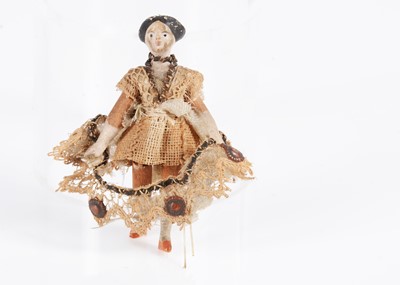Lot 526 - An 19th century German composition headed bristle dancing doll